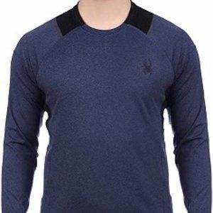 Spyder Active Pullover Long Sleeve Shirt Blue & Black Active Top Size XL…